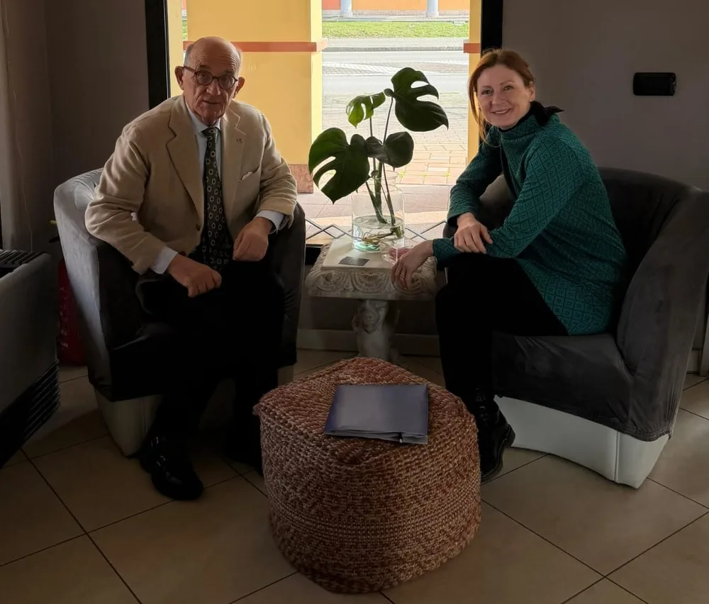 Marzia Roncaglia con il Prof. Pier Luigi Rossi